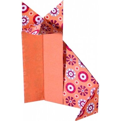Origami Folia "BASICS" 20x20 cm, 50 lapų, 5 raudoni motyvai 5
