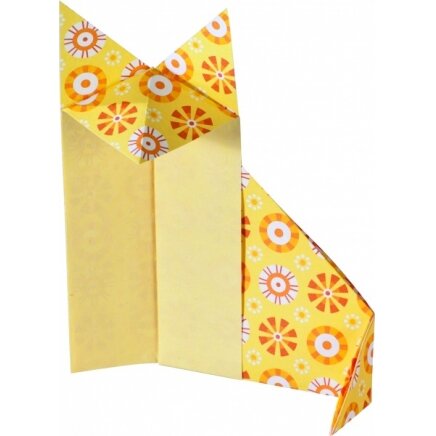 Origami Folia "BASICS" 20x20 cm, 50 lapų, 5 geltoni motyvai 3