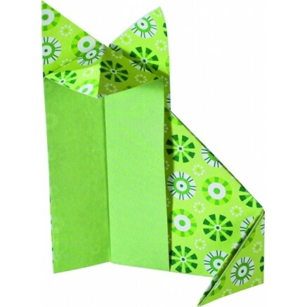 Оригами   BASICS GREEN 80 г / м², 20x20 см, 50 листов, 5 разных дизайнов 3