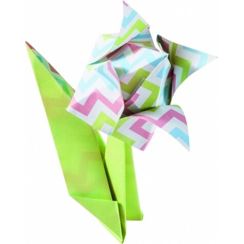 Folding Paper Set BLOSSOMS, 50 sheets in 15x15cm, 120 sheets in 7,5x7,5cm 6