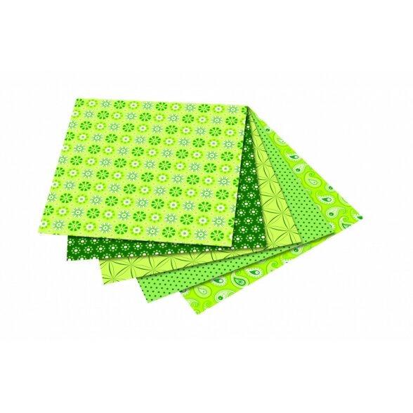 Оригами   BASICS GREEN 80 г / м², 20x20 см, 50 листов, 5 разных дизайнов 2