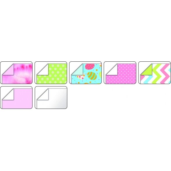 Folding Paper Set BLOSSOMS, 50 sheets in 15x15cm, 120 sheets in 7,5x7,5cm 1