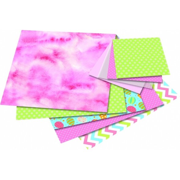 Folding Paper Set BLOSSOMS, 50 sheets in 15x15cm, 120 sheets in 7,5x7,5cm 2