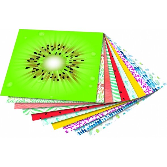 Оригами TROPICAL 80 г / м², 15x15 см, 50 листов, 10 разных дизайнов 2