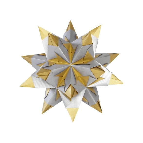 Origami Folia "Žvaigždė" 15x15 cm sidabro/aukso spalvos 1 Origami Folia "Žvaigždė" 15x15 cm sidabro/aukso spalvos 1