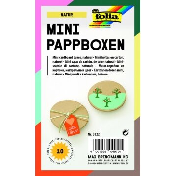 Set of 10 Boxes Mini, OVAL, 9,5x7,5x4cm, natural 3