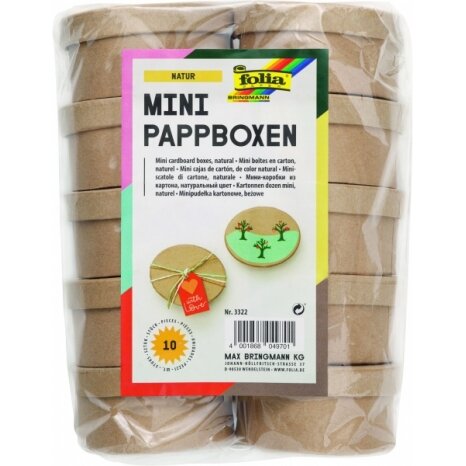 Set of 10 Boxes Mini, OVAL, 9,5x7,5x4cm, natural