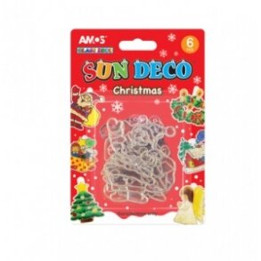 Витраж Amos Sun Deco "Рождество" 6 штук 1 Витраж Amos Sun Deco "Рождество" 6 штук 1