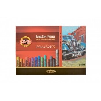 Pastelė ekstra sausa dailei Koh-I-Noor Toison D'OR 8555 36 spalvų 1 Pastelė ekstra sausa dailei Koh-I-Noor Toison D'OR 8555 36 spalvų 1