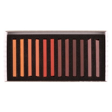 Set of Artists´ Soft Pastels Koh-I-Noor Toison D'OR 8592 7x7 mm Brown 12 colors