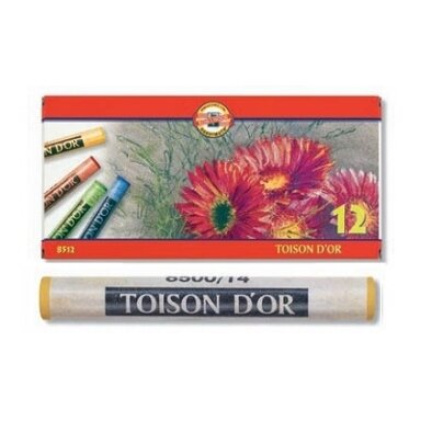 Pastelė sausa dailei Koh-I-Noor Toison D'OR 8512 12 spalvų