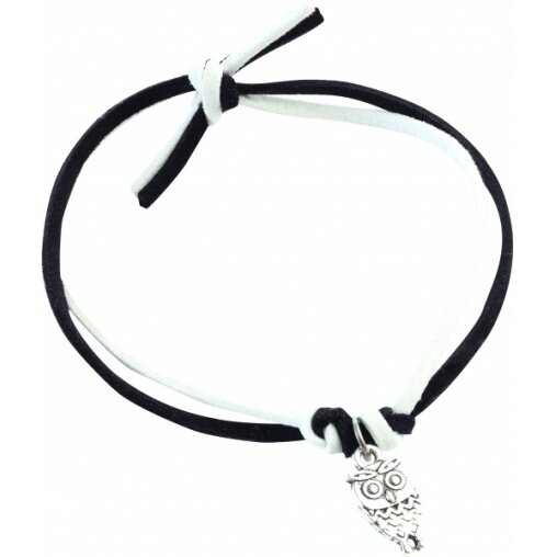 Artificial leather bands kit CLASSIC, 3 bracelets each 1,5m, 8 charms 5