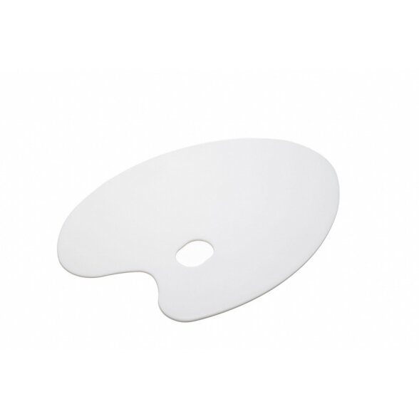 Paletė dažams maišyti plastikinė B2 ovali 42х30,5 cm, lygus paviršius Paletė dažams maišyti plastikinė B2 ovali 42х30,5 cm, lygus paviršius