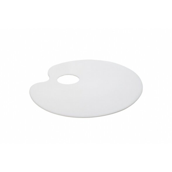 Paletė dažams maišyti plastikinė D11 ovali 22х17 cm, lygus paviršius Paletė dažams maišyti plastikinė D11 ovali 22х17 cm, lygus paviršius