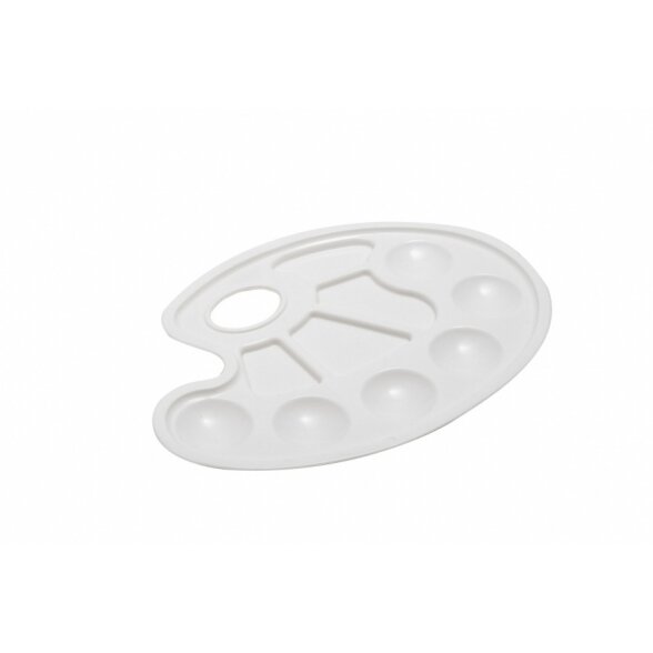 Paletė dažams maišyti plastikinė Klasika D5 ovali 23x17 cm Paletė dažams maišyti plastikinė Klasika D5 ovali 23x17 cm