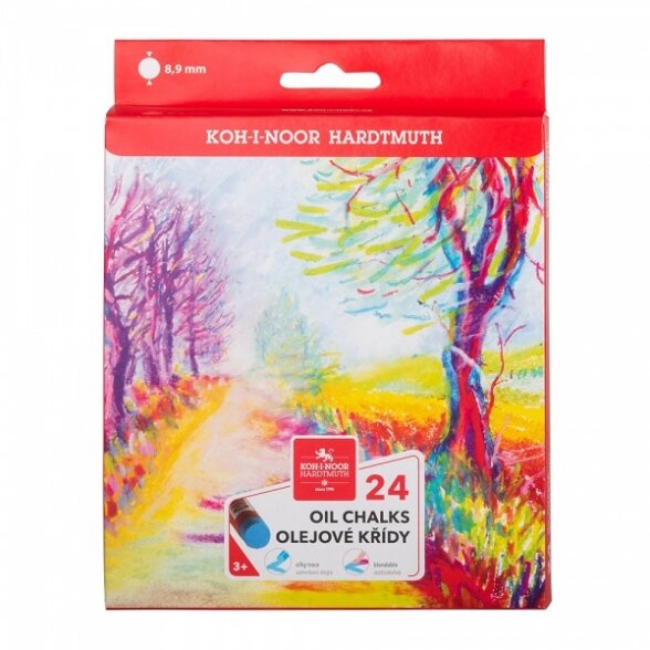 Set of Oil Chalks Koh-I-Noor 8314 Ø9 mm 24 colors Set of Oil Chalks Koh-I-Noor 8314 Ø9 mm 24 colors