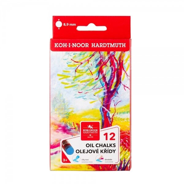 Set of Oil Chalks Koh-I-Noor 8312 8,9 mm 12 colors Set of Oil Chalks Koh-I-Noor 8312 8,9 mm 12 colors