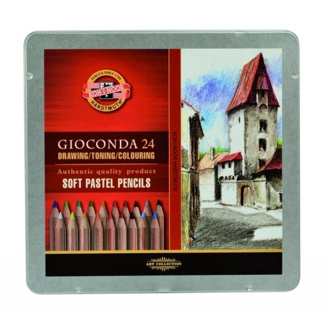 Set of Artists´ Soft Pastel Pencils Koh-I-Noor Gioconda 8828 24 colors