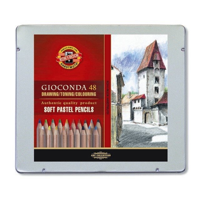 Pastelinių pieštukų rinkinys Koh-I-Noor Gioconda 8829 Soft 48 spalvų Pastelinių pieštukų rinkinys Koh-I-Noor Gioconda 8829 Soft 48 spalvų