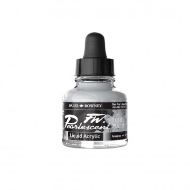 FW Pearlescent Acrylic Ink 29.5 ml Silver Pearl