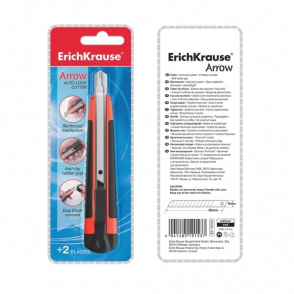 Cutter auto-lock ErichKrause Arrow, 9 mm 2