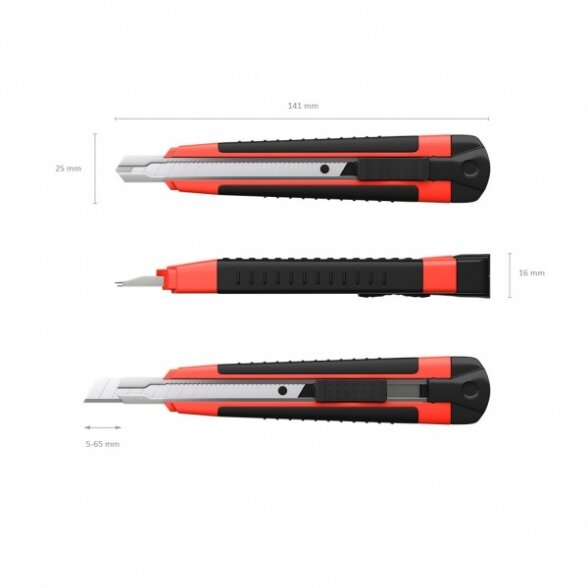 Peilis ErichKrause Arrow 9 mm blisteryje 3 Peilis ErichKrause Arrow 9 mm blisteryje 3