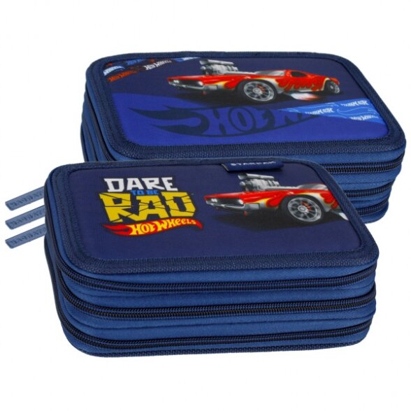 Plunksninė Starpak HOT WHEELS trijų skyrių su priedais Plunksninė Starpak HOT WHEELS trijų skyrių su priedais
