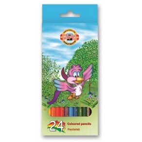 Set of School Coloured Pencils Koh-I-Noor 3554 Birds 24 colors Set of School Coloured Pencils Koh-I-Noor 3554 Birds 24 colors