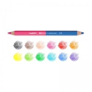 Colored Pencils Carioca 6 pencils 12 colors + pencil sharpener 1