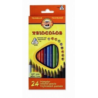Карандаши цветные Koh-I-Noor Triocolor 3134 трехгранные 24 цвета