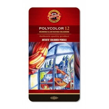 Pieštukai spalvoti Koh-I-Noor Polycolor 3822 12 spalvos