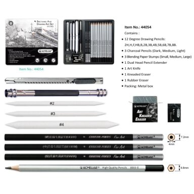 Piešimo rinkinys dailei Acmeliae Artmate 22 vnt