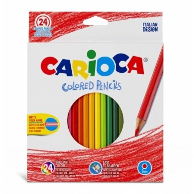 Pieštukai spalvoti Carioca 24 spalvų