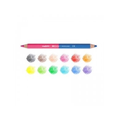 Colored Pencils Carioca 6 pencils 12 colors + pencil sharpener Colored Pencils Carioca 6 pencils 12 colors + pencil sharpener