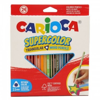 Colored Pencils Carioca Supercolor Triangular 24 colors Colored Pencils Carioca Supercolor Triangular 24 colors