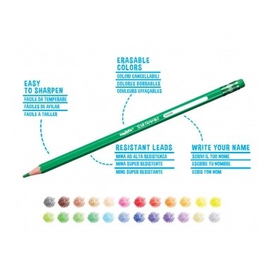 Colored Pencils Carioca Tita Erasable wood-free 24 colors Colored Pencils Carioca Tita Erasable wood-free 24 colors