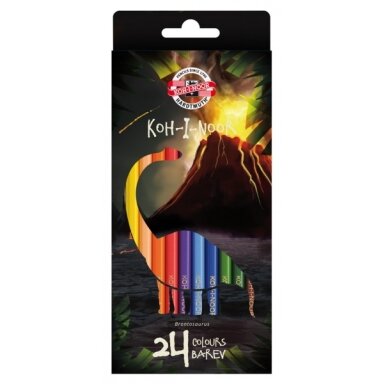 Карандаши цветные Koh-I-Noor 3594 Dino 24 цвета Карандаши цветные Koh-I-Noor 3594 Dino 24 цвета
