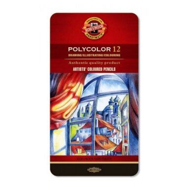 Set of Artists Coloured Pencils Koh-I-Noor Polycolor 3822 12 colors