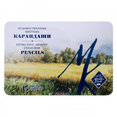 Набор профессиональных цветных карандашей Мастер-Класс, 48 цветов, в жестяной упаковке