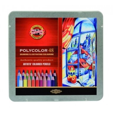Set of Artists Coloured Pencils Koh-I-Noor Polycolor 3826 Retro 48 colors