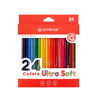 Pieštukai spalvoti tribriauniai Acmeliae Super Soft 24 spalvų Pieštukai spalvoti tribriauniai Acmeliae Super Soft 24 spalvų