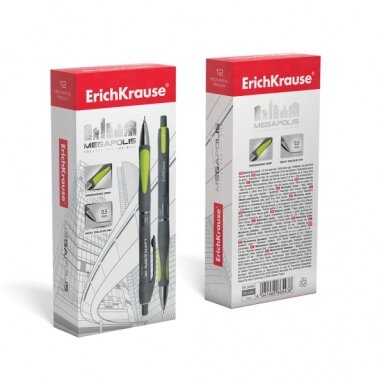 Mechanical pencil ErichKrause Megapolis Concept 0.5 mm, НВ Mechanical pencil ErichKrause Megapolis Concept 0.5 mm, НВ