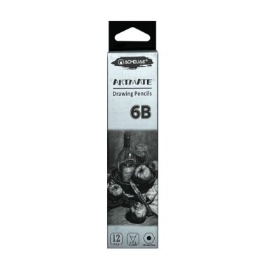 Acmeliae Artmate Hexagonal Art Drawing Pencil 8000 6B 1 pc Acmeliae Artmate Hexagonal Art Drawing Pencil 8000 6B 1 pc