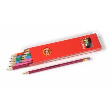 Graphite Pencil with Eraser Koh-I-Noor 1380 Mix