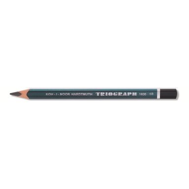 Карандаш чернографитный трехгранный Koh-I-Noor Triograf 1830 6B Карандаш чернографитный трехгранный Koh-I-Noor Triograf 1830 6B