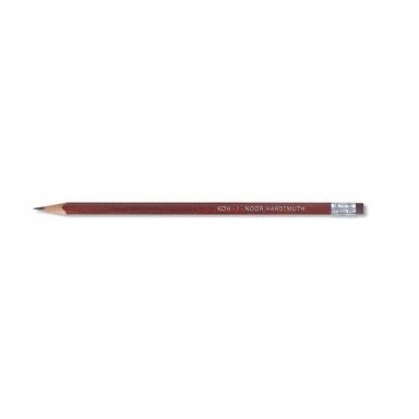 Triangular Graphite Pencil with Eraser Koh-I-Noor 1803 HB Brown