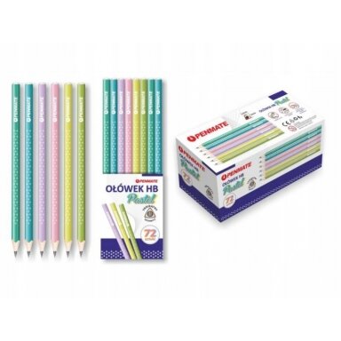 Pieštukas tribriaunis Penmate Premium Pastel HB