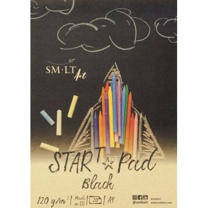 Piešimo bloknotas SMLT ART START A5 20 lapų 120 g/m2 juodas Piešimo bloknotas SMLT ART START A5 20 lapų 120 g/m2 juodas