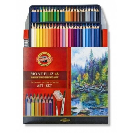 Карандаши акварельные цветные Koh-I-Noor Mondeluz 3713 48 цветов Карандаши акварельные цветные Koh-I-Noor Mondeluz 3713 48 цветов