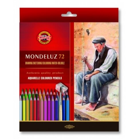 Pieštukai akvareliniai Koh-I-Noor Mondeluz 72 spalvų